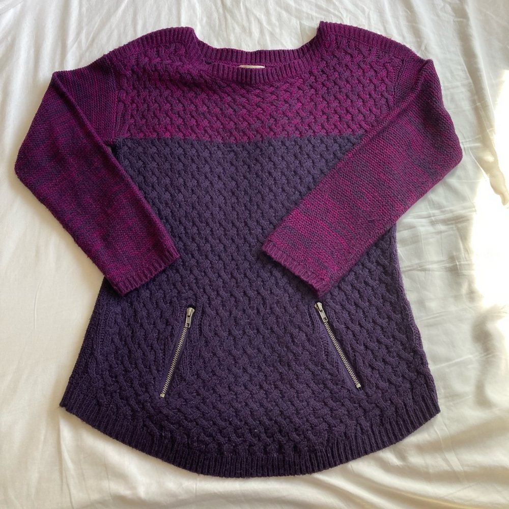 Purple knit sweater